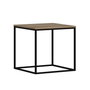 Hanah Home Mesa de Centro Nogal, Fabricada en Tablero de Partículas Recubierto de Melamina con Estructura Metálica, 52x50x50 cm